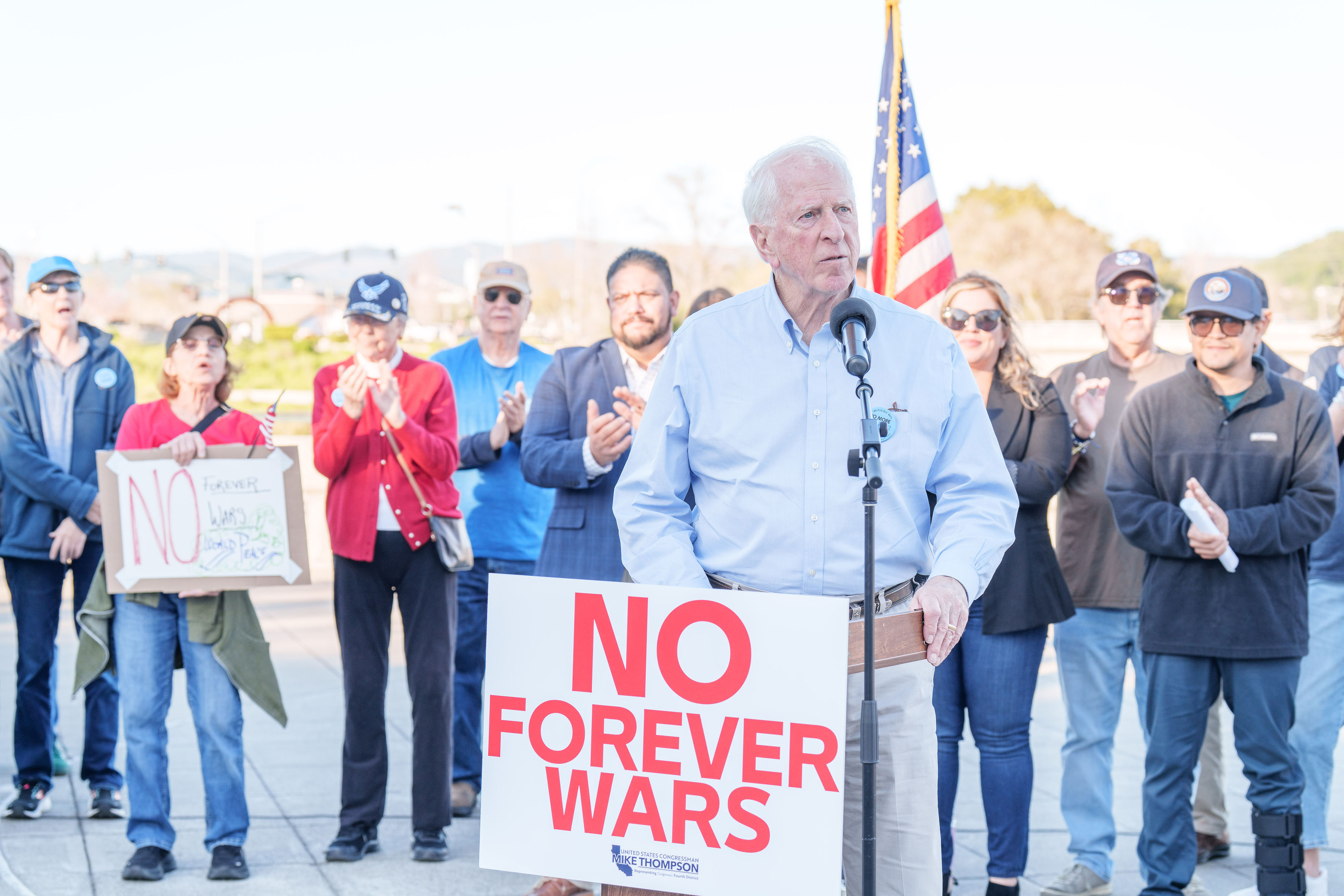 Rep. Thompson at "No Forever Wars" Day of Action in Napa
