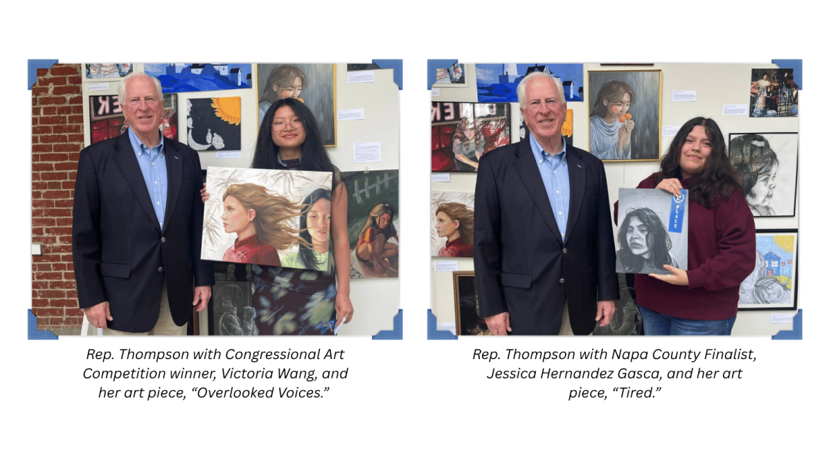 Rep. Thompson with Napa art winner 2026