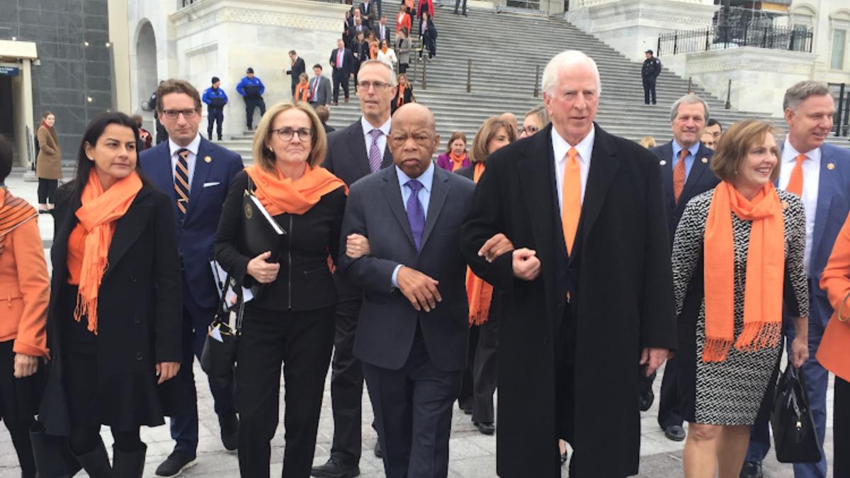 Rep. Thompson with John Lewis and others