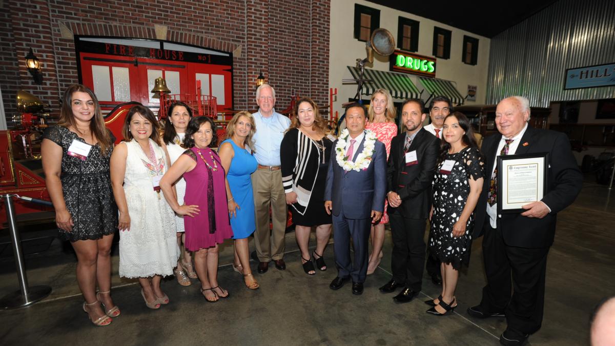 From left to right: Carmela Sandoval, Mayor Myrna De Vera, Maria Sanchez, Amelia Ceja, Dr. Maryam Mohsenzadeh, Rep. Mike Thompson, Nataly Deherrera, William Kim, Suzanne Smith, Sonu Chandi, Gustavo Brambila, Luisa Acosta, and Art Ibleto.