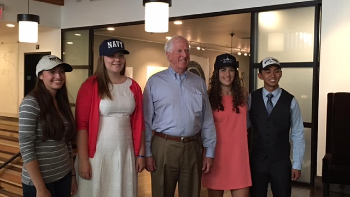 Rep. Mike Thompson with (from left to right) Melgoza, Farr, Rickert, and Leary