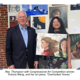 Rep. Thompson with 2026 Overall Art Competition Winner 