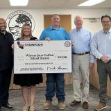 Rep. Mike Thompson presents $850,000 check to the Winters Joint Unified School District.