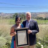 THOMPSON HONORS CINTHYA CISNEROS AS THE 2025 NAPA COUNTY AMERICAN DREAM AWARD RECIPIENT