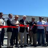 Rep. THompson cuts the ribbon at the Calistoga Resiliency Center