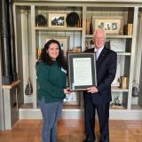 Congressman Thompson recognizes Ana Santana as Lake County’s Woman of the Year. Accepting the award on her mother’s behalf is Daniella Santana. 