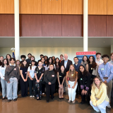 Rep. Thompson pictured with young alumni of his Student Leadership Council. 