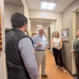 Thompson speaks with Sonoma Valley Community Health staff members 