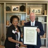 Voris Brumfield Reed with Rep. Thompson at Sunday's recognition event. 