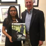 Napa County Art Finalist Angie Correa with Hand in Hand 