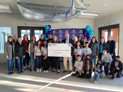 Thompson Presents Check to Boys & Girls Club
