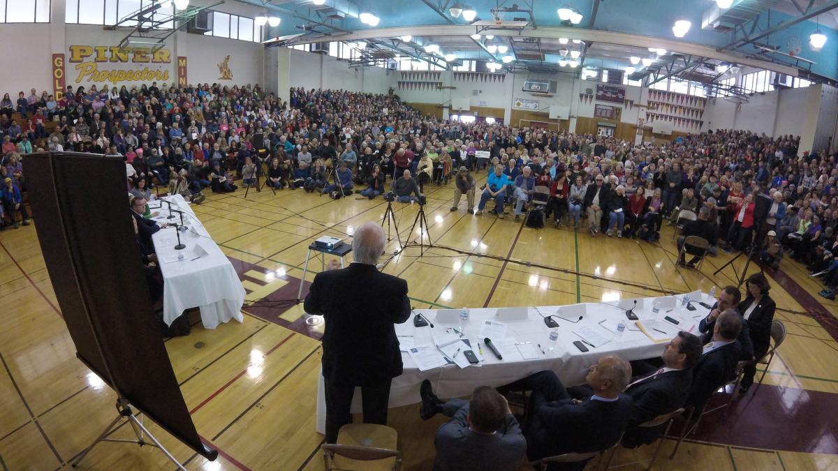 Rep. Thompson speaks at a Town Hall Meeting in Santa Rosa